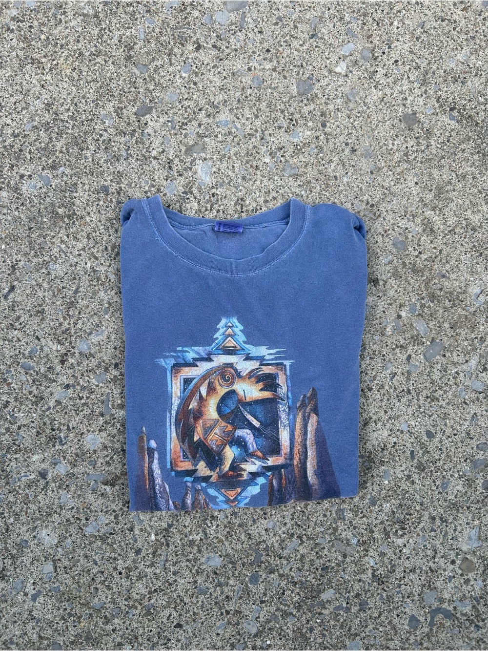 Anvil Blue Short-Sleeve Tee with “Sedona” and graphic